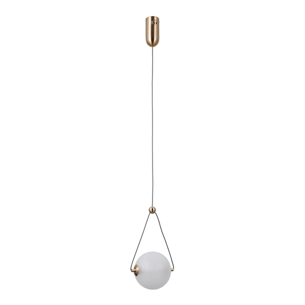Lampa wisząca kula Rastia PND-34361-S-HBR-OPAL LED 6W 3000K biała złota