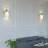 Lampa ścienna do sypialni TROPEA LP-2004/1W WH glamour biała złota