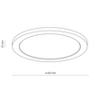 Lampa nasufitowa Aqua 18011 LED 36W 3000-6500K IP54 okrąg drewniana biała