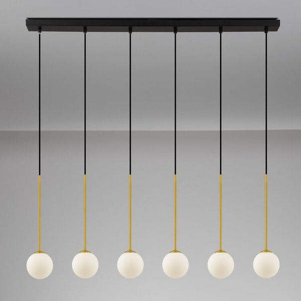 Molekułowa lampa wisząca CHAO LE44269 nad stół czarny złoty biały