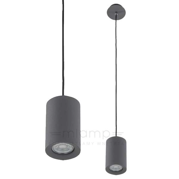 Lampa wisząca JET MINI FH40111-BJ-120-GR LED 4W tuba metalowy zwis szara