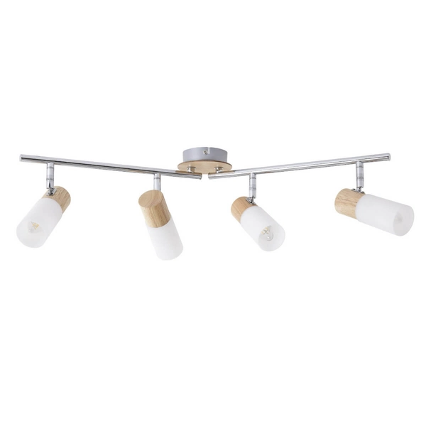 Sufitowa lampa tuby Babsan 51432/50 regulacja biały drewniany