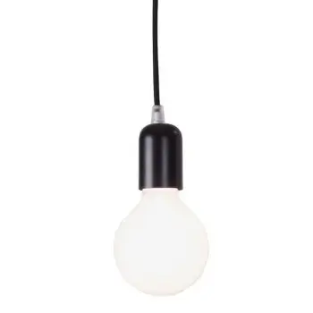 Minimalistyczna lampa wisząca 14108-B zwis żarówka do salonu czarny
