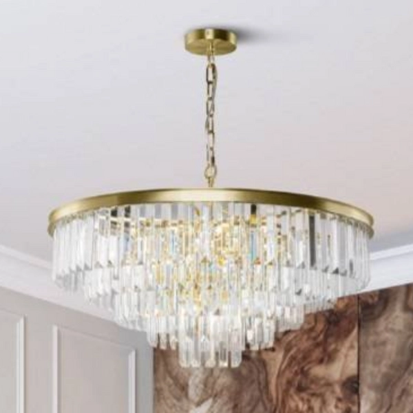 Pałacowy żyrandol Revero MOD085PL-16BS Mytoni kryształy mosiądz