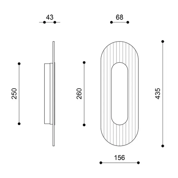 Ledowa lampa ścienna Riflo RIWA64002 LED 3W 3000K burgundowy