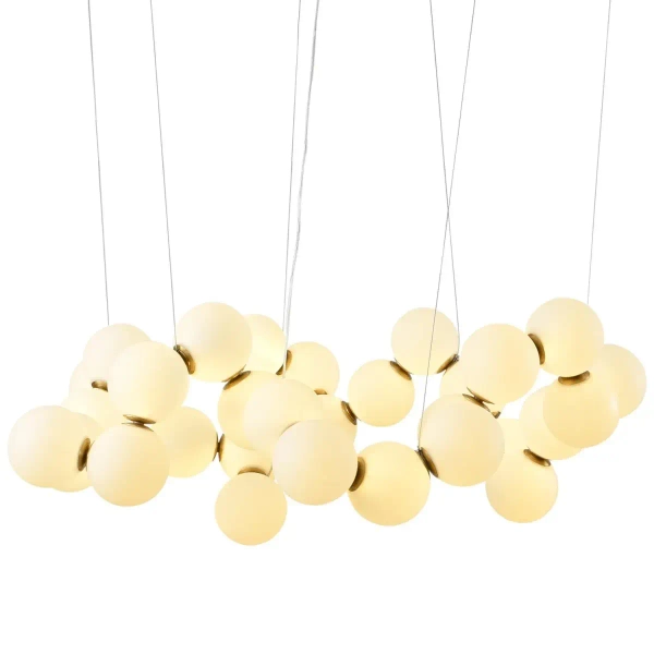 Lampa podwieszana Coralli DP0254-1000 Step LED 116W 3000K kule mosiądz biały