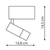 Reflektor sufitowy na szyny Sun LP-557-MAG-BK LED 15W 3000K czarny