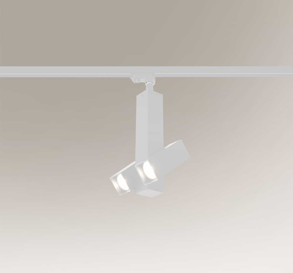 Sufitowa LAMPA regulowana MITSUMA 7995 Shilo prostokątna OPRAWA metalowy spot do systemu szynowego biały