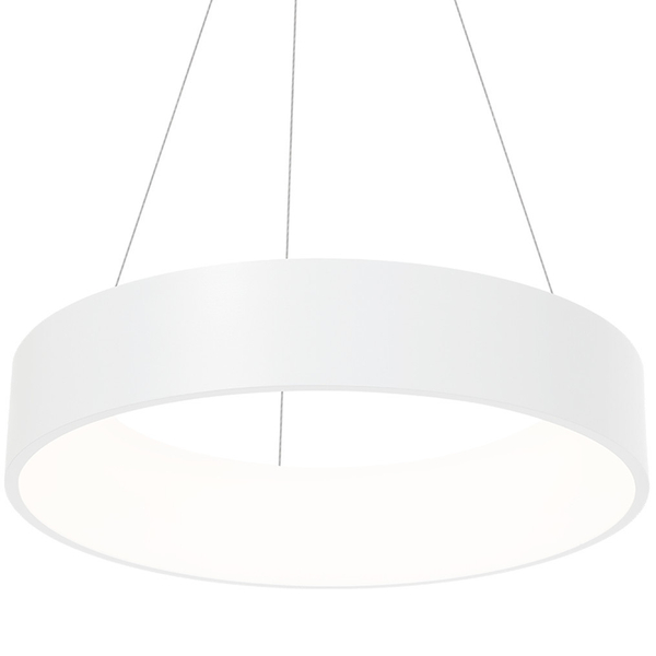 LAMPA wisząca OHIO ML6357 Milagro okrągła OPRAWA zwis LED 24W 4000K metalowy biały