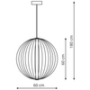 Industrialna lampa wisząca TREVISO LP-798/1P L GD Light Prestige LED 28W 4000K druciana oprawa klatka zwis kula złota