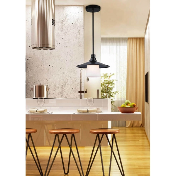 Industrialna lampa wisząca nad wyspę Loft 31-43108 czarna