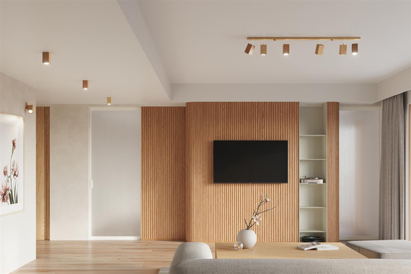 Ekologiczna lampa sufitowa SL.1041 prostokątna drewniana