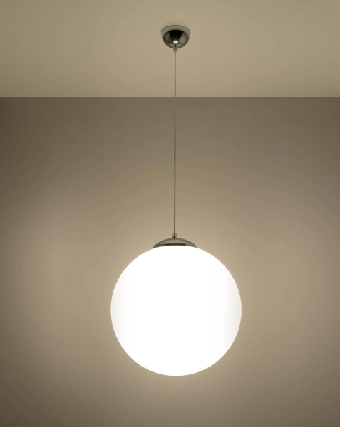 LAMPA wisząca SL.0265 szklana OPRAWA zwis kula ball biała