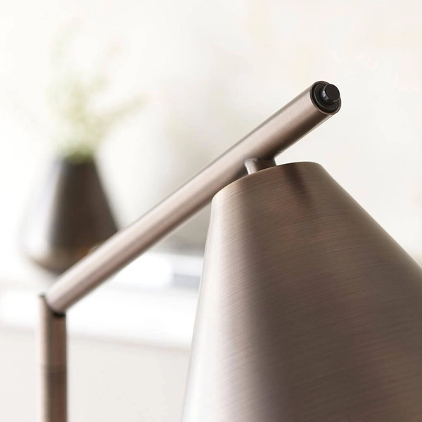 Podłogowa lampa z regulacją 102895 Endon stożek do salonu brąz antyczny