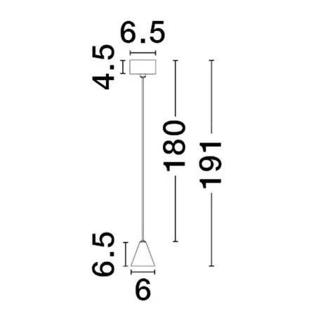 Metalowa lampa wisząca GRONVILO LE45439 LED 5W 3000K stożek czarny