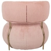 Tapicerowany fotel Low Teddy Pink HE510X-3.PECH.PINK do sypialni różowy 