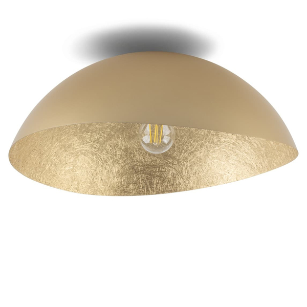 Plafon glamour do salonu półokrągły SOLARIS 40589 Sigma żywicowy złoty