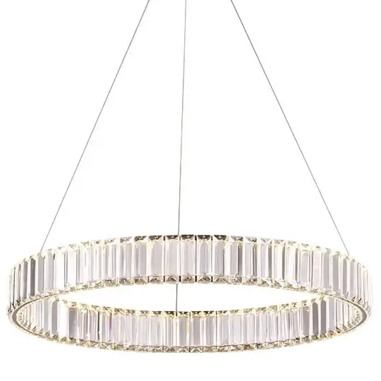 Żyrandol glamour Bohemia CGBOHEM80AL Copel LED 40W 3000K kryształowy ring mosiądz