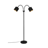 Podwójna lampa podłogowa IKERIS DL079-46332 materiałowa czarny złoty