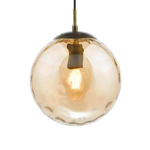 Okrągła wisząca lampa Ripple SP70-RIP8820 kula szampańska brąz