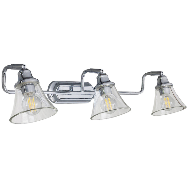 Ruchoma lampa ścienna Antoine industrialna przezroczysta chrom