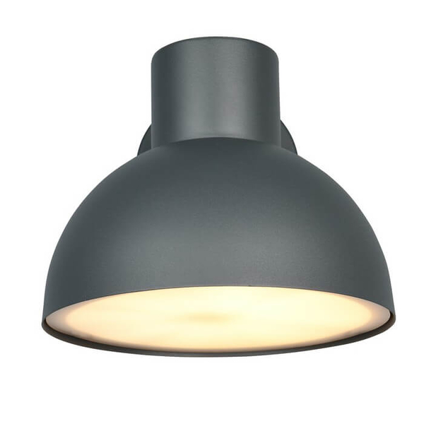 Kopułowa lampa ścienna ELBE 262360142 metalowa IP44 antracyt