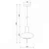 Owalna lampa wisząca TORNI TOA11414P0 oliwkowa biała szklana metalowa E27 15W nad stół