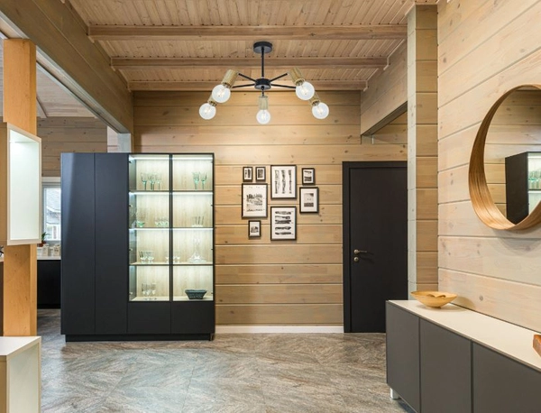 5-ramienna lampa sufitowa Fabio 1981/5 salonowa czarna drewno