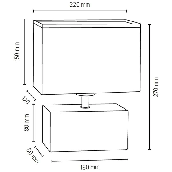 Stojąca LAMPA stołowa THEO 7462176 Spotlight abażurowa LAMPKA biurkowa ekologiczna drewniana orzech biała