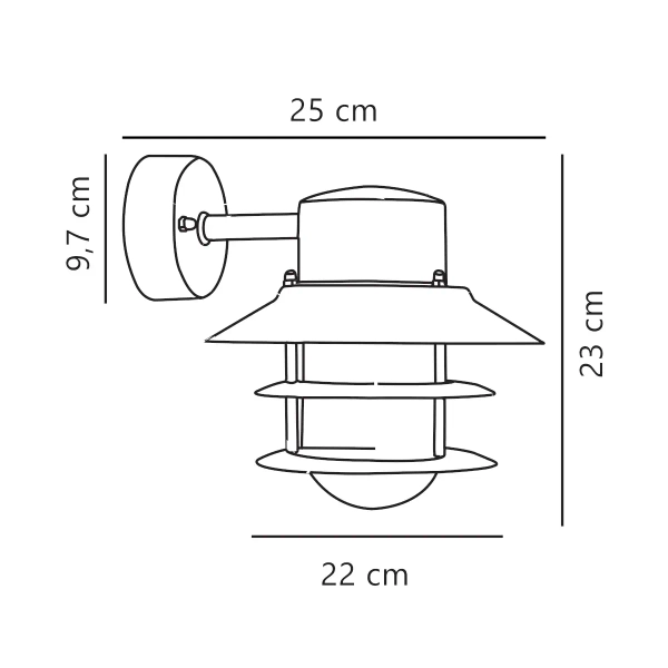 Ogrodowa lampa ścienna Blokhus 25051031 IP54 retro srebrny