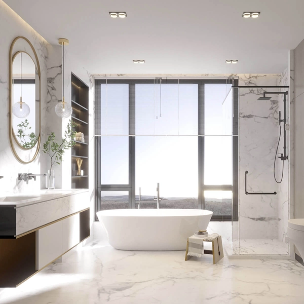 Podwójna lampa podtynkowa Jet 6925 do gabinetu prostokąt czarna