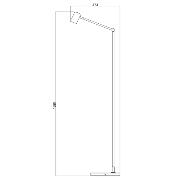 Podłogowa lampa TIPIK 36722/03/30 Lucide LED 3W 2700K tubka czarna