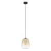 Owalna lampa wisząca JAREVIA LE45125 LED 3W 3000K szklana złota