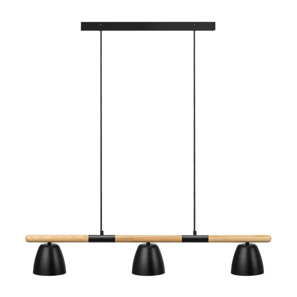 Lampa wisząca do kuchni Theo 2112603003 nad stół drewniana czarna