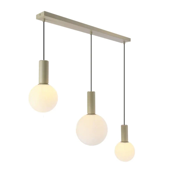 Potrójna lampa wisząca TESTA beżowa biała 33-51110 3xG9 kule nad stół