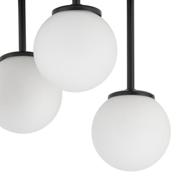 Plafon szklane kule kaskada Tulia 33505 Sigma metalowa biała czarna