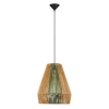 Sznurkowa lampa wisząca GRANIVO LE45348 boho drewniana brązowa