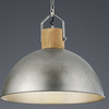 Wisząca LAMPA loftowa DELHI 303400167 Trio metalowa OPRAWA kopuła ZWIS industrialny nikiel brązowy