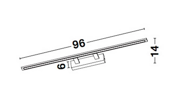 Łazienkowa lampa ścienna Inirida listwa LED 30W czarna