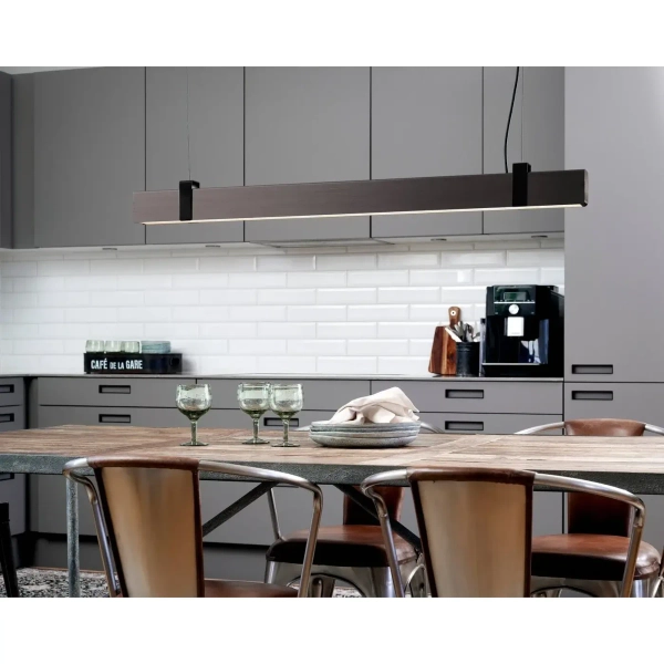 Wisząca lampa belka Lilt 2010603051 LED 28W 2700K nad wyspę szary