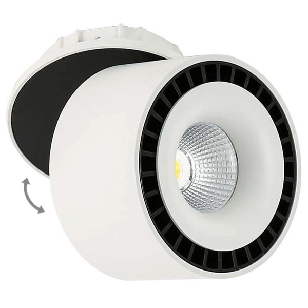 Sufitowa LAMPA regulowana SEVILLA ROUND CEILING SL7560/28W 4000K WH+BL Italux metalowa OPRAWA spot LED 28W tuba biała