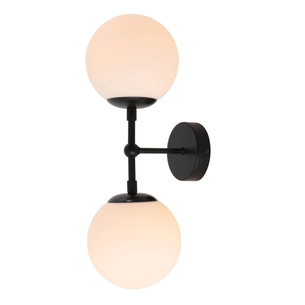 Lampa ścienna kule DORADO LP-002/2W BK Light Prestige loftowy kinkiet czarny biały