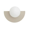 Ścienna lampa kulista SATURN biała beżowa do jadalni kula ball 1xG9 szklana półokrąg 12603