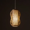 Pleciona lampa wisząca Puket 11160 Nowodvorski lampion krata japandi bambusowa drewniana biała