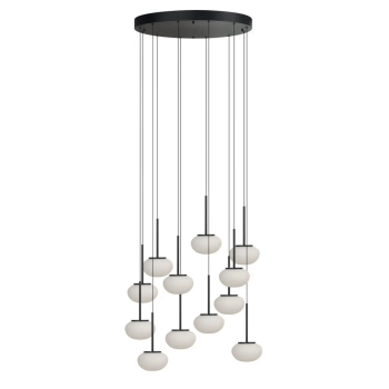 Kaskadowa lampa wisząca SERENITY AZ6534 LED 84W 3000K kule białe czarne