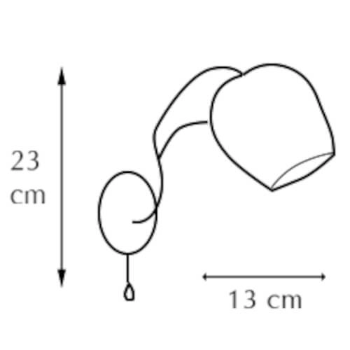 Antyczny kinkiet pokojowy Blanka 8824/1 21QG do jadalni mosiądz