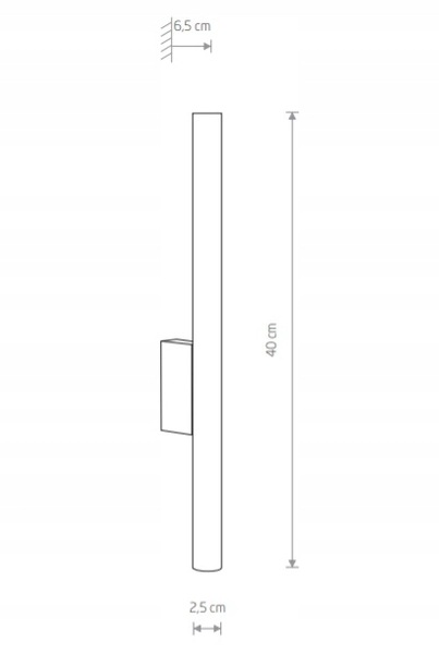 Metalowa tuba LASER 8047 Nowodvorski lampa ścienna biurowa czarna