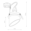 Sufitowa lampa tuba Solta 10491 Nowodvorski podtynkowa punktowa czarna