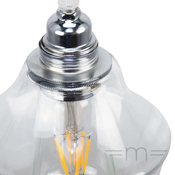 LAMPA wisząca LONGIS II 10134109 Kaspa kulista OPRAWA szklany ZWIS loftowy przezroczysty