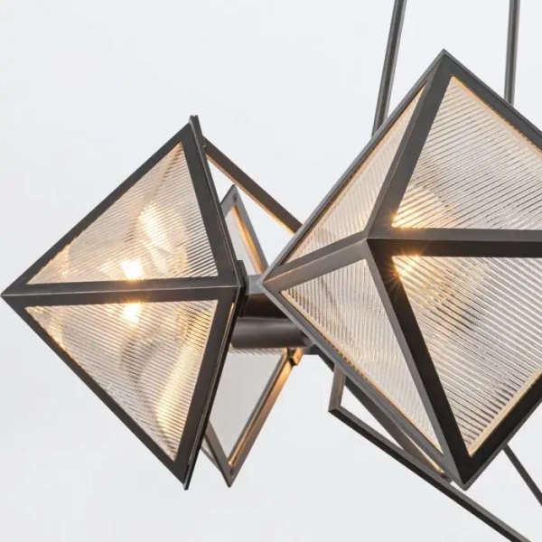 Modernistyczna wisząca lampa Cairo QN-CAIRO8-UBZ-CR szklany czarny